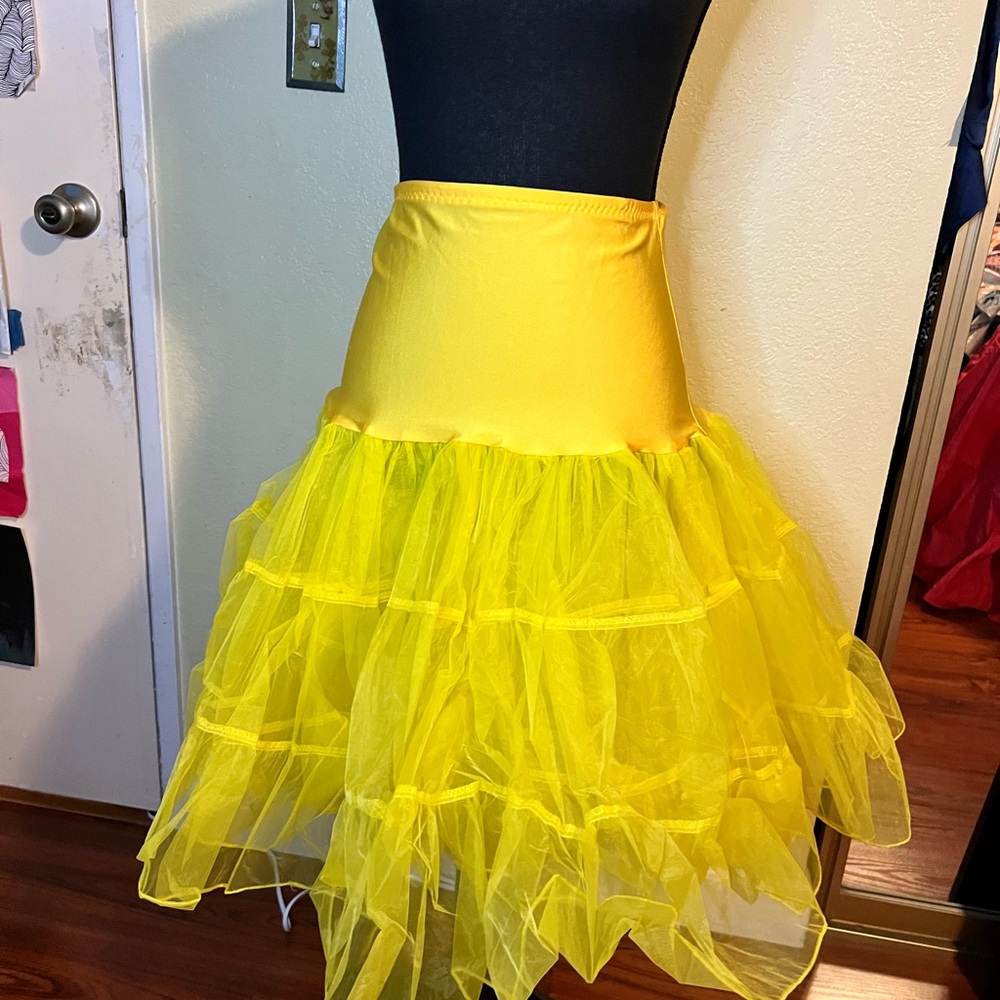 Sunny Yellow A-Line Tulle Petticoat